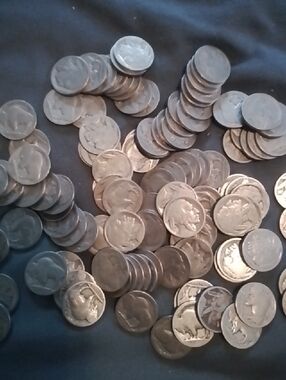 Mixed Silver Coins Lot - Metallic Silver 5 Neckle Lot